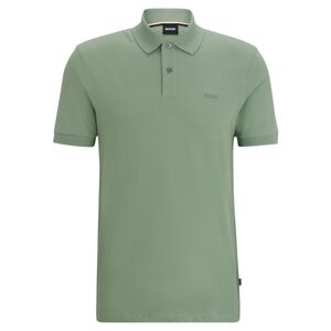 BOSS PALLAS COTTON POLO SHIRT WITH EMBROIDERED LOGO